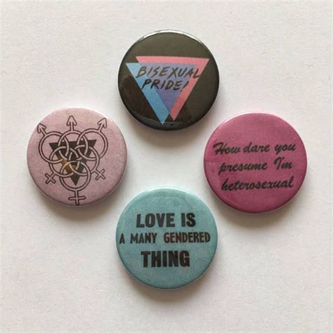 Set Of 4 Bisexual Pride LGBT Bi Pin Badge Buttons Etsy Bisexual