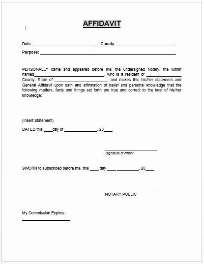 Affidavit Form Uscis Affidavitform Net