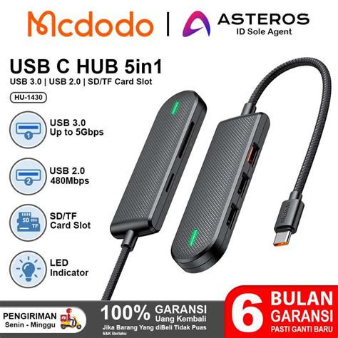 Jual Mcdodo Usb Hub Type C To Hdmi 4k Usb 3 0 Vga Sd Card Lan Pd