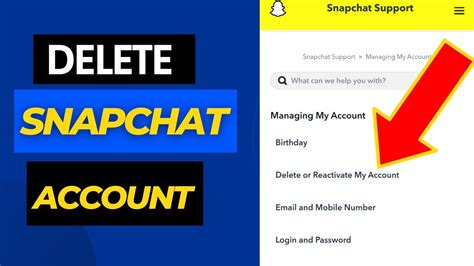 How To Delete Snapchat Account Permanently Youtube