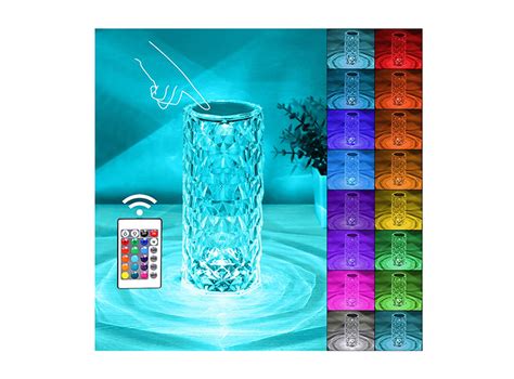 Ripley Lampara Velador Cristal Led Control Colores Usb