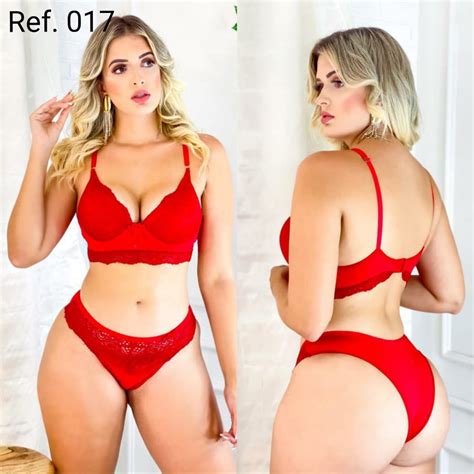 Conjuntos Lingerie Kit 05 Conjuntos Luxo Sensual Sexy Moda Intima Shopee Brasil