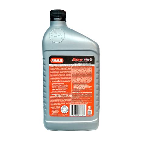 Lubricante Aceites 0w20 Sintetico Elixir Full Synthetic Dexos1 Amalie Motor Oil — Cymaco