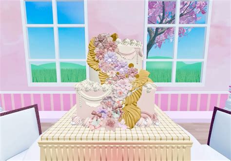 Roblox Cake Off ⚜️🌸 Pink Gold Cake 🌸⚜️ In 2024 Roblox Cake Pink Gold Cake Pink Cake