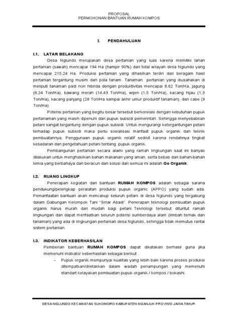 Proposal Rumah Kompos Pdf