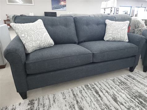 La Z Boy Laurel Sofa In Raven East River Furniture