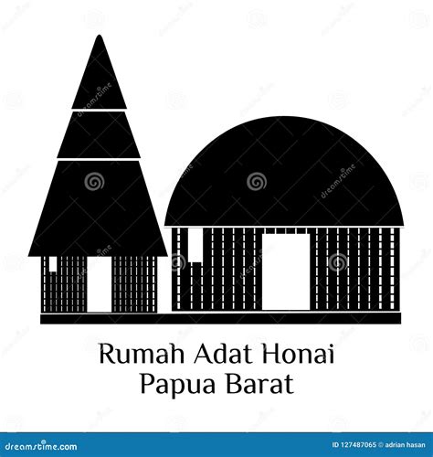 Rumah Adat Honai Papua Barat Stock Illustration - Illustration of honai ...