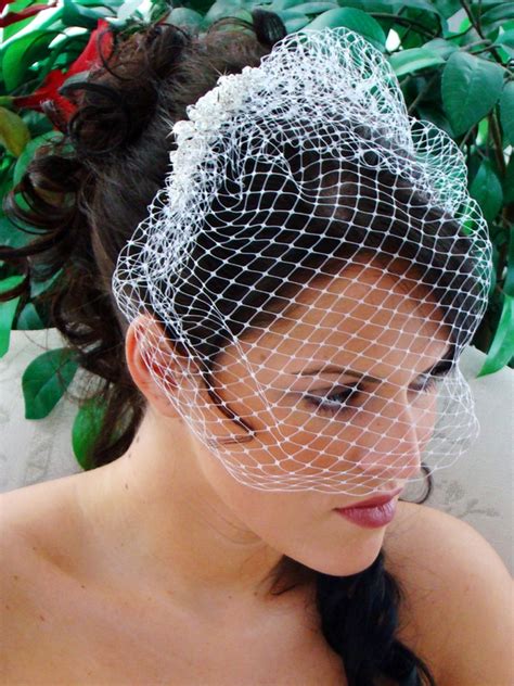 Cage Veil Crystal Bridal Hair Combs Elegant Bridal Hair Accessories