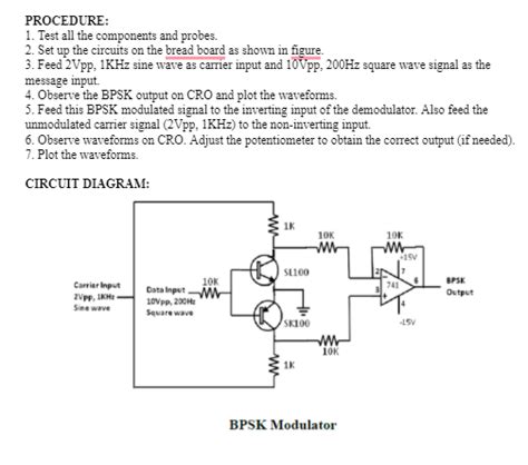 Solved How Do You Construct The Binary Phase Shift Keying