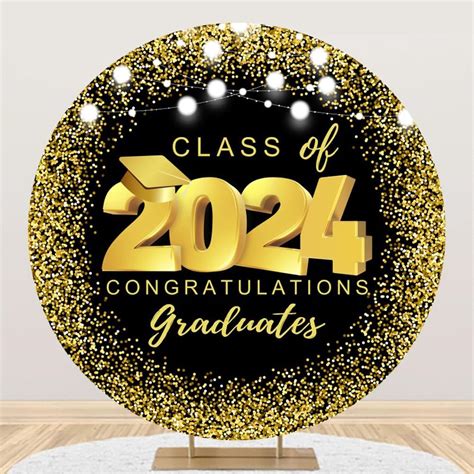 Amazon Class Of 2024 Congratulations Graduates Round Backdrop