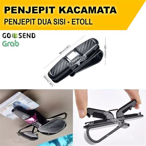 Jual Gantungan Klip Penjepit Kacamata Dua Sisi Clip Putar Etoll Mobil