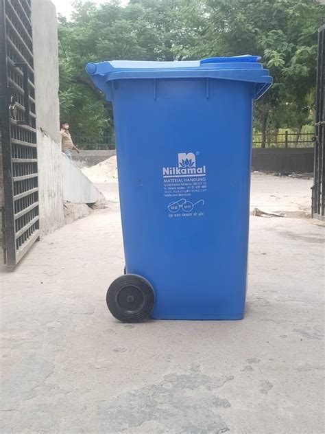 Green Blue Red Yellow With Wheels Nilkamal 240 Litre Wheel Waste Bin