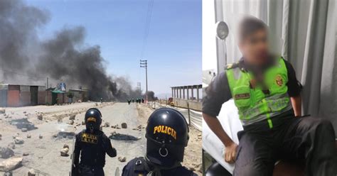 Arequipa Pobladores Se Enfrentaron A Pedradas Con Polic As Para Evitar