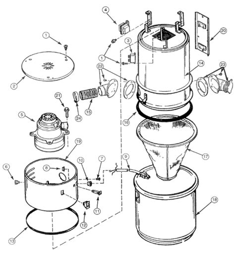 Nutone Cv554 Cyclonic Central Vacuum Can Parts