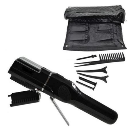 Maquina Corte Bordado Pontas Duplas Hair Trimmer Bivolt Preto Lux