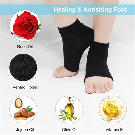 Moisturizing Gel Heel Socks For Dry Cracked Heels Repair Pairs Gel