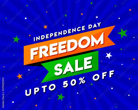 Freedom Sale On Independence Day Of India Concept Template Banner