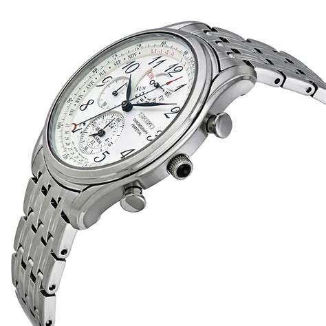 Seiko Neo Classic Chronograph White Dial Mens Watch