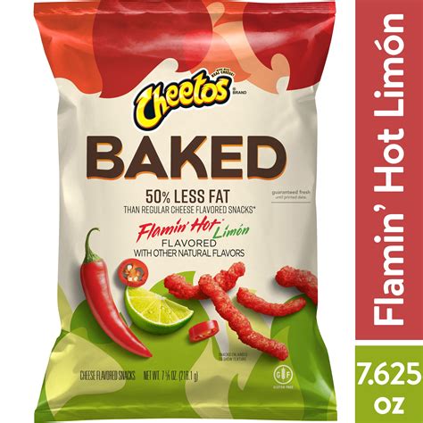 Cheetos Baked Cheese Flavored Snack Chips Flamin Hot Limon 7 625 Oz