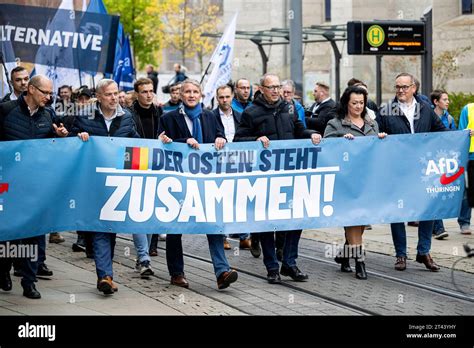 DEMONSTRATION DER AFD IN ERFURT 28 10 2023 Erfurt U a Björn Höcke