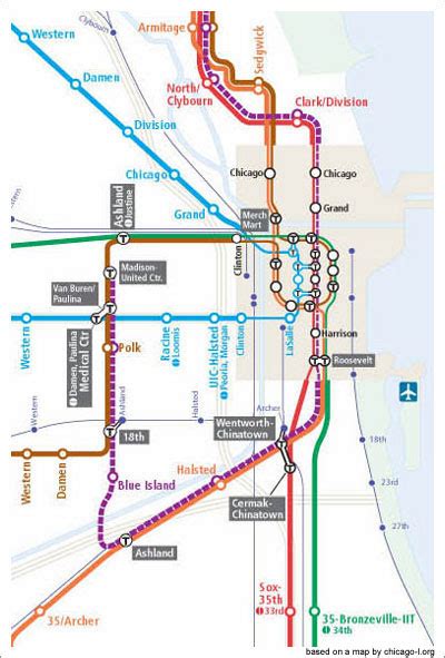 Chicago Green Line Map - United States Map