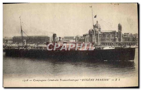 Carte Postale Ancienne Bateau Paquebot Marseille L Eugene Pereire