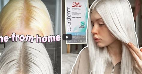 How To Tone Platinum Hair At Home Using Wella T Pale Ash Blonde