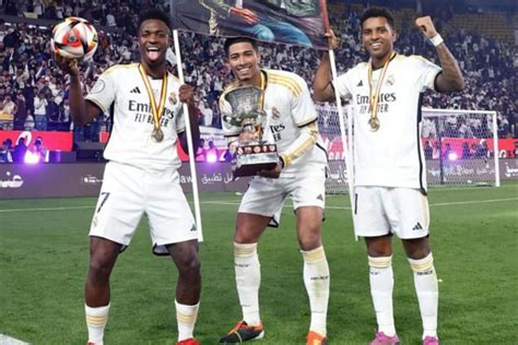 Supercopa De España 2024 Vinicius Bellingham Y Rodrygo Celebran La