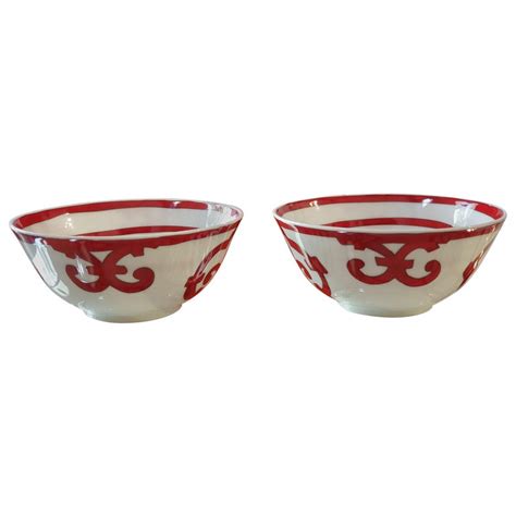 Hermès Porcelain Balcon Du Guadalquivir Set Of Two Rice Bowls France