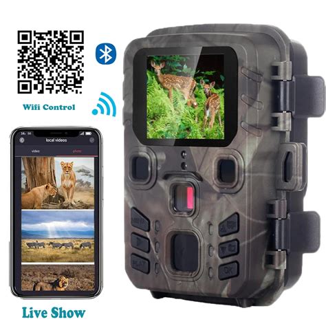 Live Show Wifi Bluetooth Trail Camera APP Control Wild Hunting Cameras