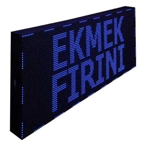 48x96 P10 Mavi Kayan Yazı Led Tabela Led Panel