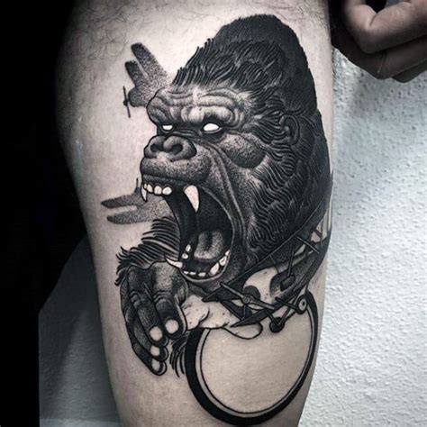 50 King Kong Tattoo Designs For Men - Furious Gorilla Ink Ideas