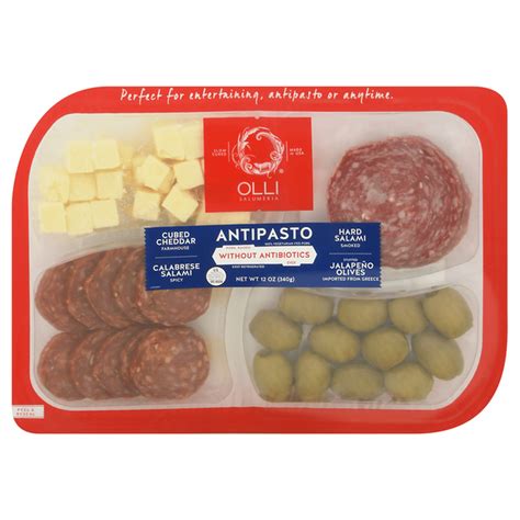 Olli Salumeria Antipasto Cubed Cheddar Hard Salami Calabrese Salami