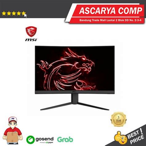 Jual MSI GAMING Monitor LED OPTIX G24C4 24 144hz 1ms Response Time