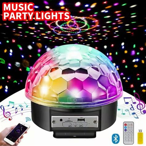 Original Led Light Disco Ball Rotating Lamp LEDs Bulb USB MP3 Bluetooth