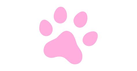 Pink paw print - Paw Print - Sticker | TeePublic