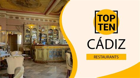 Top Best Restaurants To Visit In C Diz Spain English Youtube