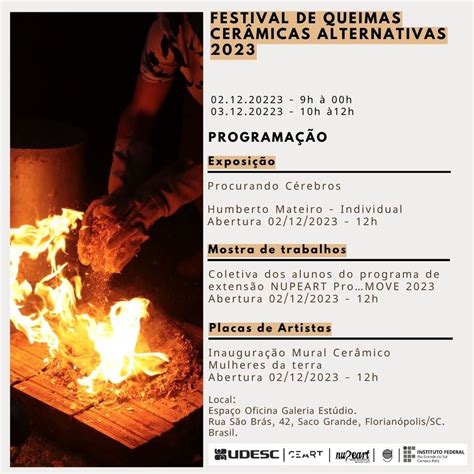 Not Cia Udesc Ceart Promove Exposi O E Festival De Queimas Cer Micas