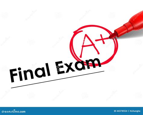 Close Up Look At A Plus On Exam Paper Stock Vector - Image: 44378554