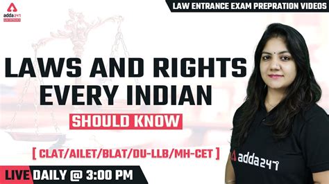 Laws And Rights Every Indian Citizen Should Know Clat Ailet Du Llb Mh