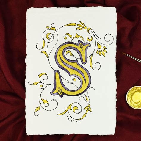 Use This Printable To Make Gorgeous Illuminated Letters Like This One