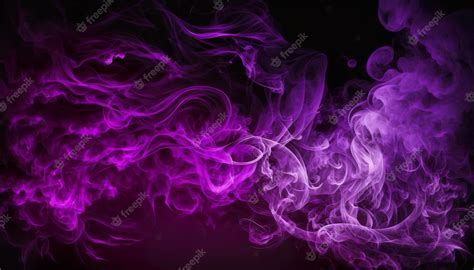 Premium Ai Image Purple Smoke On A Black Background