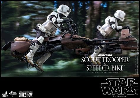 Scout Trooper And Speeder Bike Sixth Scale Collectible Set By Hot