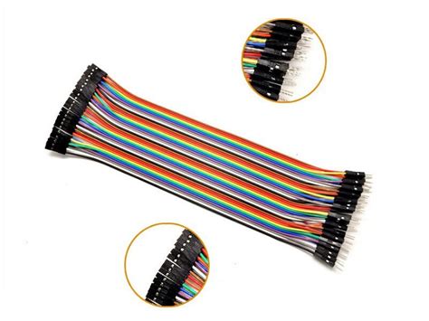 2 54mm Pitch 40pin 20cm Male To Female Jumper Wire DuPont Colorful