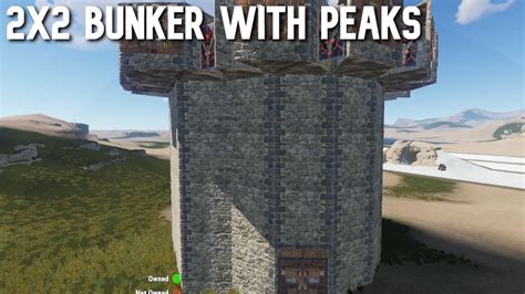 Patched Simple 2x2 Roof Bunker With Inner Peaks And Outer Peaks