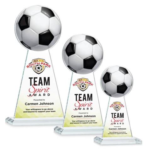 Edenwood Soccer Full Color Clear Towers Crystal Trophy