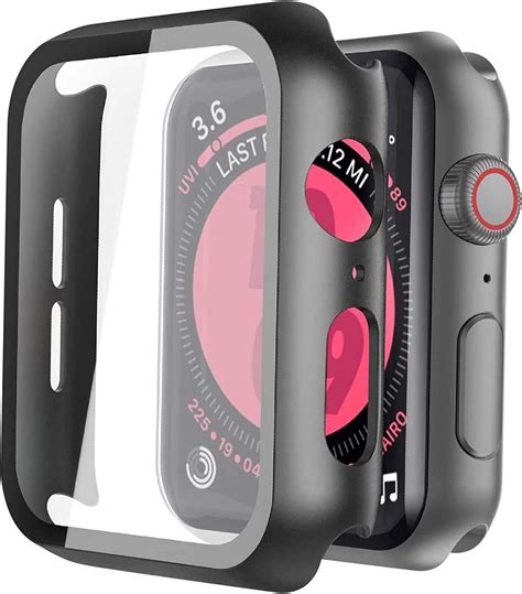 Langboom Pack Black Hard Case Compatible With Apple Watch Se