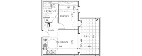 Plan Appartement T2 De 38 99 M² Neuf Résidence « Les Voiles Dor Au