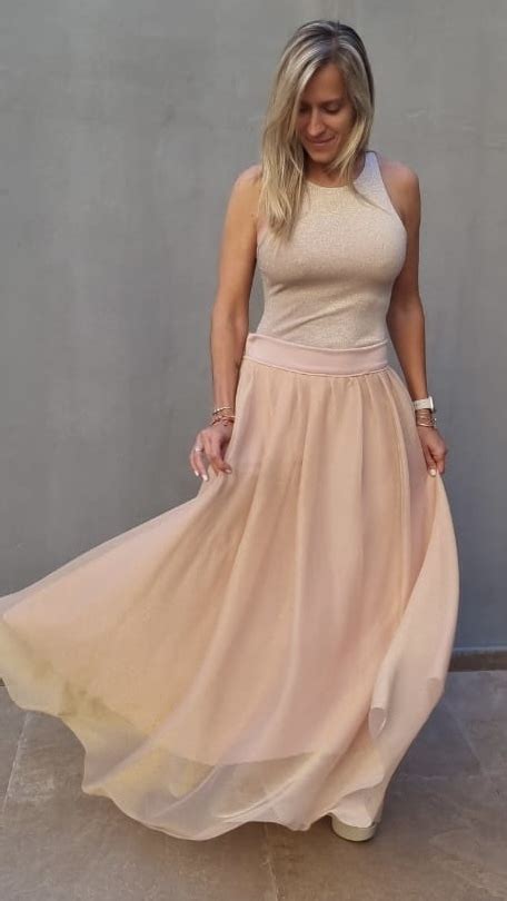 Pollera Lore Tul Nude Me Amare Indumentarias