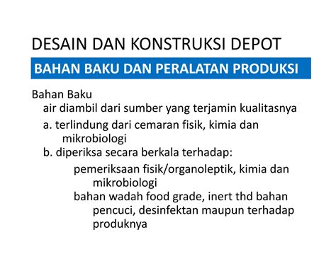 Hygiene Dan Sanitasi Depot Air Minum Isi Ulang PPT